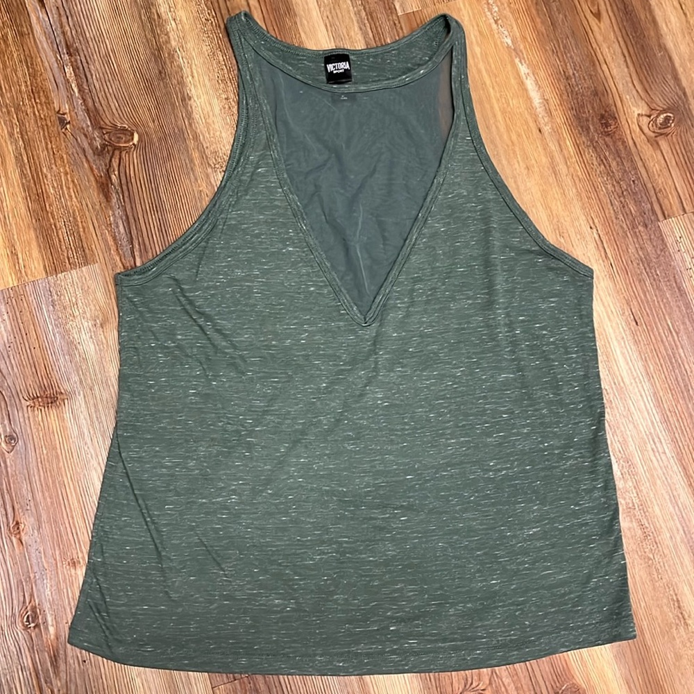 Victoria's Secret Sport Racerback Size Medium Olive Green Tank